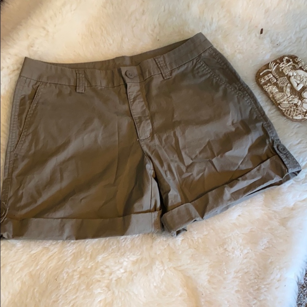 Liz Claiborne khaki shorts.